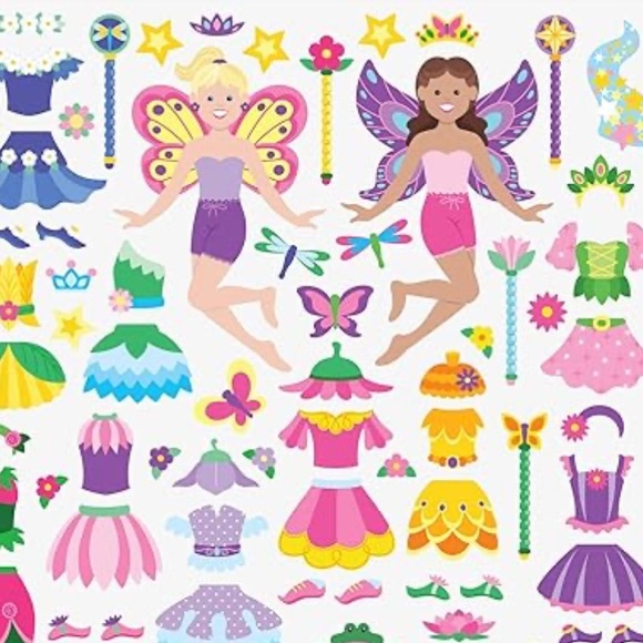 Choice of Melissa & Doug Reusable Puffy Sticker Pads Princess, Fairy, Mermaid - Picture 3 of 3